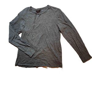 Gap Womens Heathered Gray Long Sleeve Crew Neck T Shirt Medium